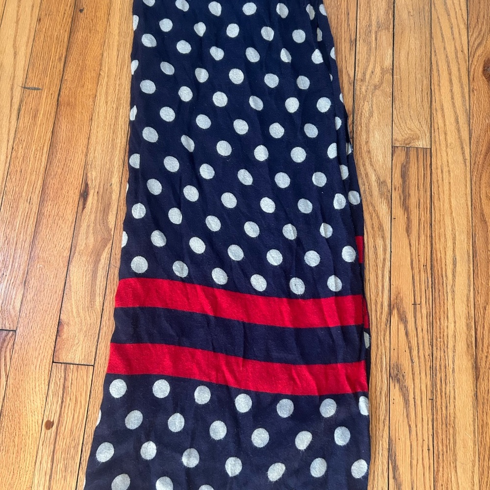 Joules Navy Blue Polka Dot Scarf